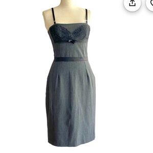 Chic Black Mini Dress with Lace Accents